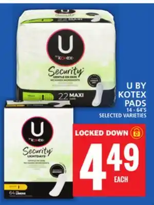 Food Basics U BY KOTEX PADS offer