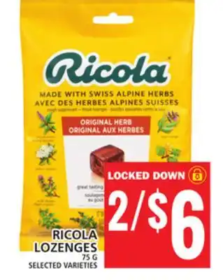 Food Basics RICOLA LOZENGES offer