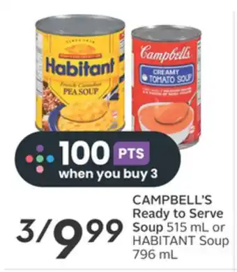 Sobeys CAMPBELL'S Ready to Serve Soup offer