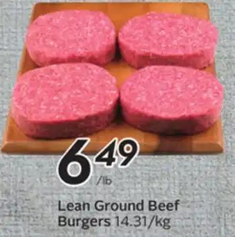 Sobeys Lean Ground Beef Burgers offer