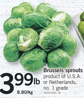 Fortinos BRUSSELS SPROUTS offer