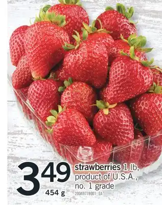 Fortinos strawberries ,1 lb offer