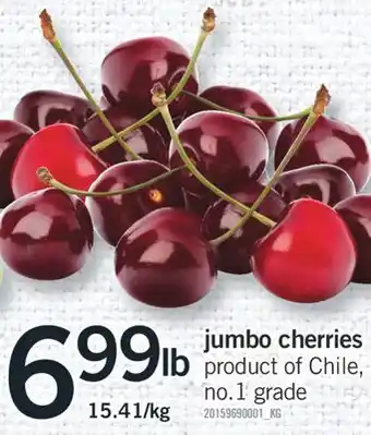 Fortinos jumbo cherries offer