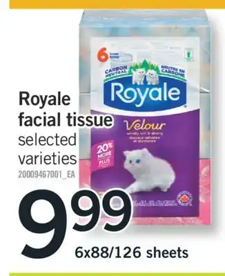 Fortinos Royale facial tissue offer