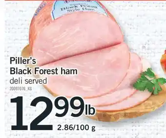Fortinos PILLER'S BLACK FOREST HAM offer