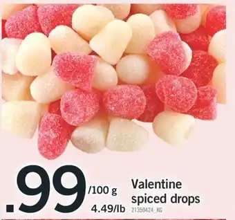 Fortinos Valentine spiced drops offer