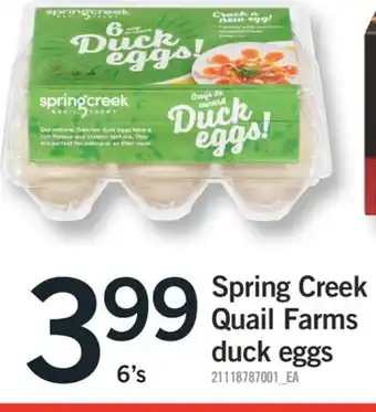 Fortinos Quail Farms Quail Farms duck eggs 6's offer