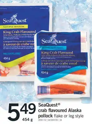Fortinos SEAQUEST CRAB FLAVOURED ALASKA CRAB ALASKA POLLOCK offer