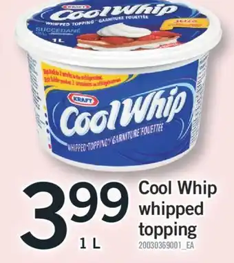 Fortinos COOL WHIP WHIPPED TOPPING, 1 L offer