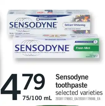 Fortinos SENSODYNE TOOTHPASTE offer