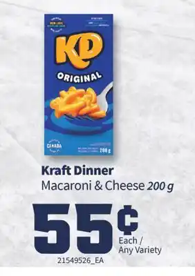 Fortinos KRAFT DINNER MACARONI & CHEESE, 200 g offer