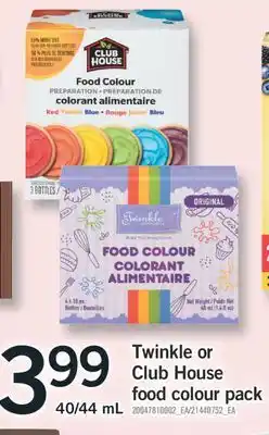 Fortinos TWINKLE CLUB HOUSE CLUB HOUSE FOOD COLOUR PACK offer