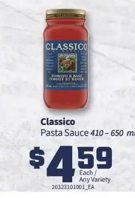 Fortinos Classico Pasta Sauce offer