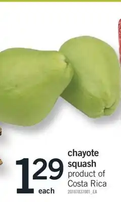 Fortinos CHAYOTE SQUASH offer