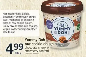 Fortinos Doh Yummy Doh raw cookie dough offer