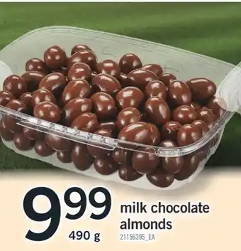 Fortinos MILK CHOCOLATE ALMONDS, 490 G offer