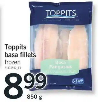 Fortinos Toppits basa fillets, 850 g offer