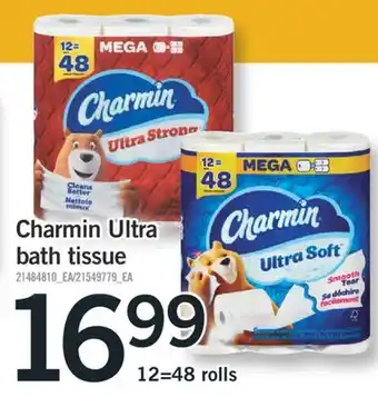 Fortinos CHARMIN ULTRA BATH TISSUE, 12=48 rolls offer