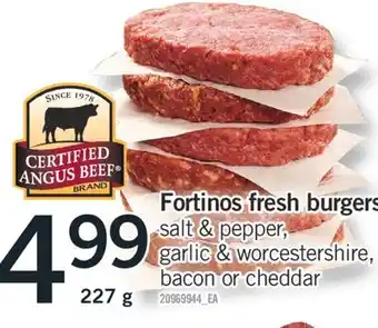 Fortinos Fortinos fresh burgers offer