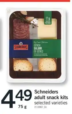 Fortinos SCHNEIDERS ADULT SNACK KITS, 75G offer