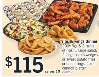 Fortinos ribs & wings dinner offer