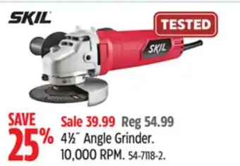 Canadian Tire Skil 4 1⁄2 Angle Grinder offer