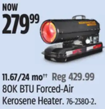 Canadian Tire REMINGTON 80K BTU Forced-Air Kerosene Heater offer