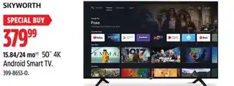 Canadian Tire Skyworth 50 4K Android Smart TV offer