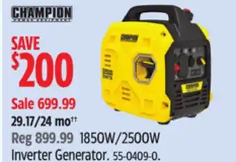 Canadian Tire Champion 1850W/2500W Inverter Generator offer