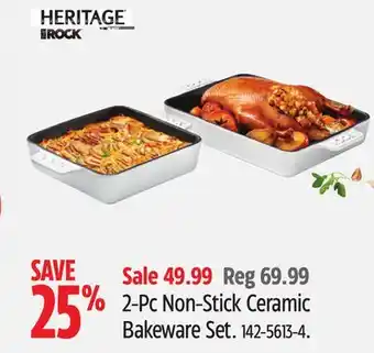 Canadian Tire Heritage The Rock 2-Pc Non-Stick Ceramic Bakeware Set offer