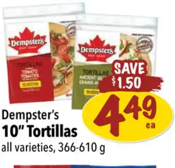 Farm Boy Dempster's 10 Tortillas offer