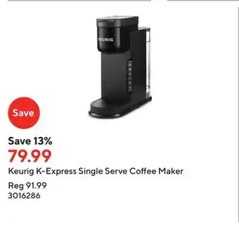 Staples Keurig K-Express Single Serve Coffee Maker offer