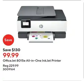 Staples OfficeJet 8015e All-in-One InkJet Printer offer