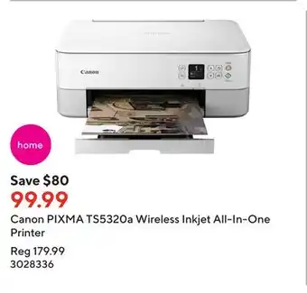 Staples Canon PIXMA TS5320a Wireless Inkjet All-In-One Printer offer