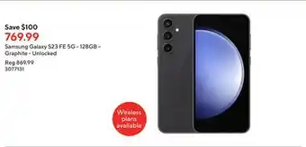 Staples Samsung Galaxy S23 FE 5G - 128GB - Graphite - Unlocked offer