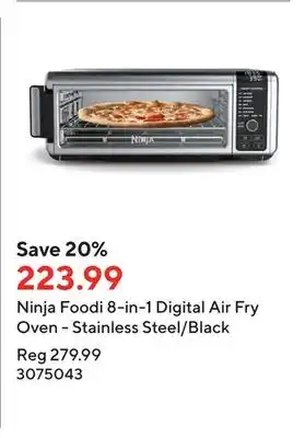 Staples Ninja Foodi 8-in-1 Digital Air Fry Oven - Stainless Steel/Black offer