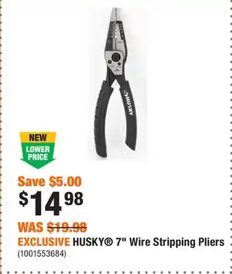 Home Depot EXCLUSIVE HUSKY 7 Wire Stripping Pliers offer