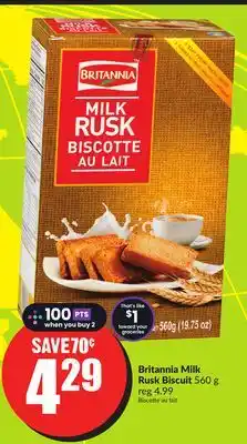 Chalo FreshCo Britannia Milk Rusk Biscuit 560 g offer