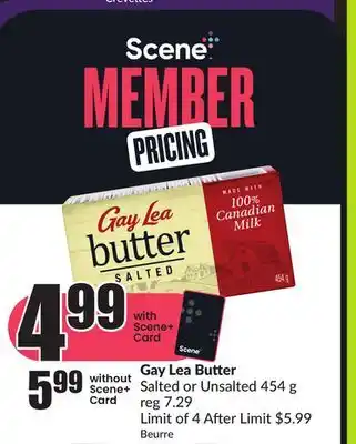 Chalo FreshCo Gay Lea Butter Salted or Unsalted offer
