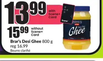 Chalo FreshCo Brar's Desi Ghee 800 g offer