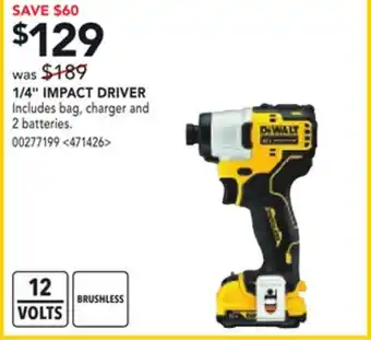 RONA 1/4 IMPACT DRIVER offer