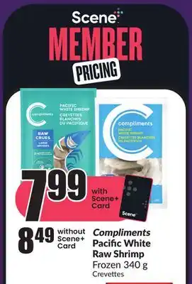 Chalo FreshCo Compliments Pacific White Raw Shrimp Frozen 340 g offer