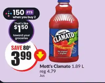 Chalo FreshCo Mott's Clamato 1.89 L offer