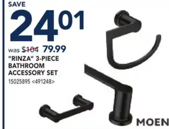 RONA MOEN RINZA 3-PIECE BATHROOM ACCESSORY SET offer