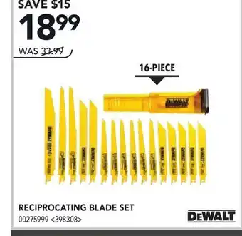 RONA DEWALT RECIPROCATING BLADE SET offer