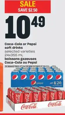 Valu-mart BOISSONS GAZEUSES COCA-COLA OU PEPSI, 24x355 mL offer