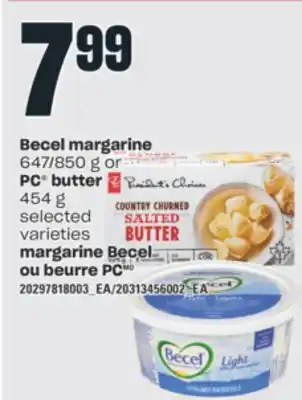 Valu-mart MARGARINE BECEL 647/850 G OU BEURRE PC , 454 G offer