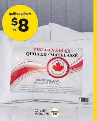 Giant Tiger quilted pillow offer