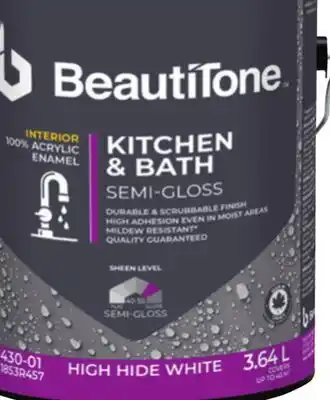 Home Hardware 100% Acrylic Kitchen & Bath Paint 3.4 L - 3.64 L offer