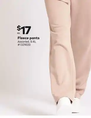 Giant Tiger Fleece pants offer